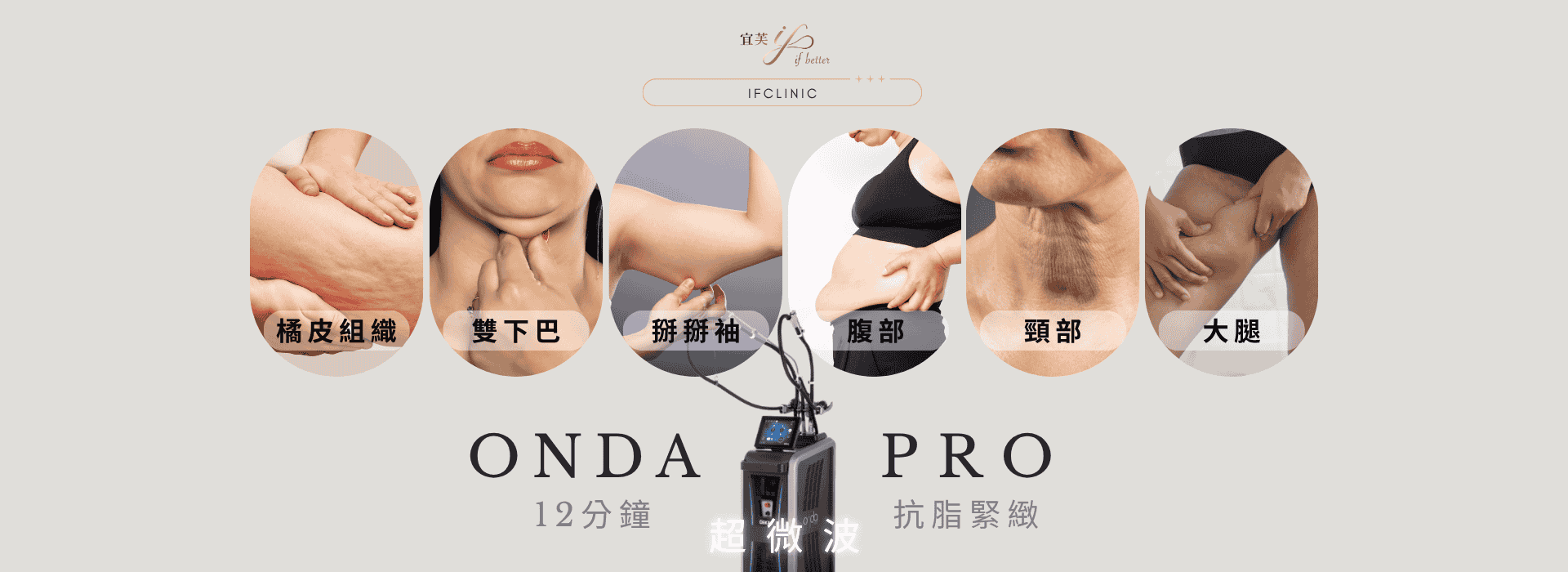 onda pro,超微波,減脂,雙下巴,緊緻皮膚,妊娠紋,宜芙醫美